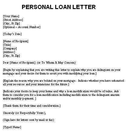 How to write application for loan letter